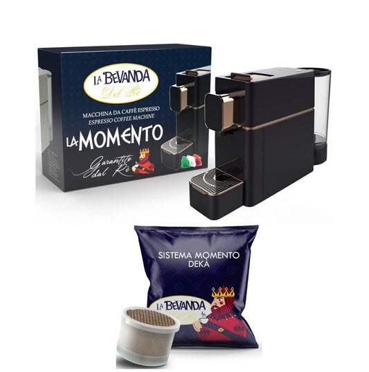 MACCHINA MOMENTO BLACK + 100CAPSULE DECAFFEINATO
