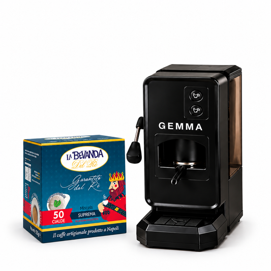 Macchina Da Caffè GEMMA NERO + 50 CIALDE Suprema