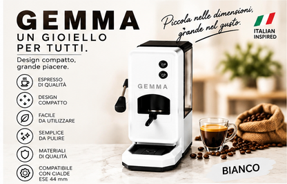 Macchina Da Caffè GEMMA a Cialde BIANCO